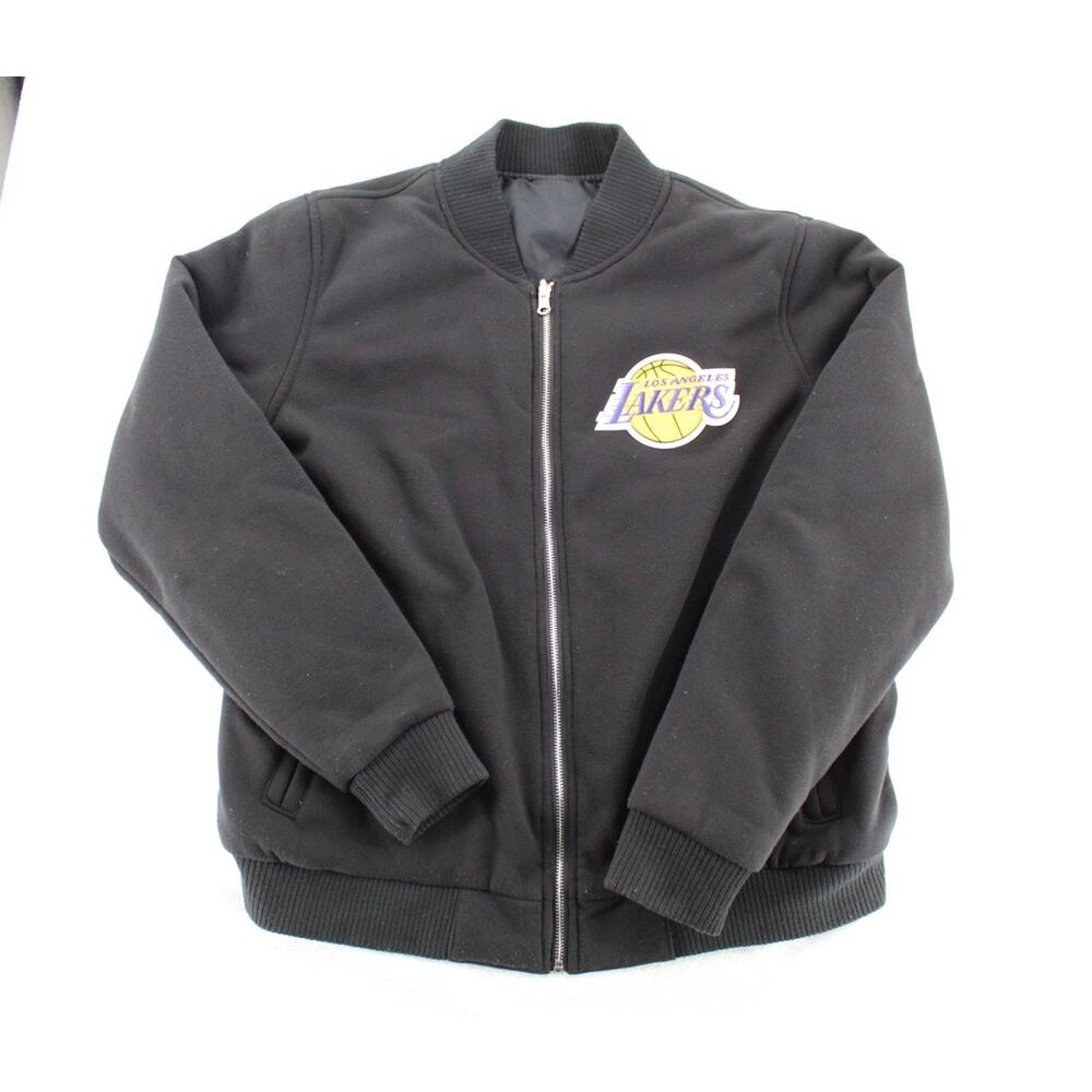 LOS ANGELES LAKERS Basketball JH Design Reversible Jacket NBA Black Size XL